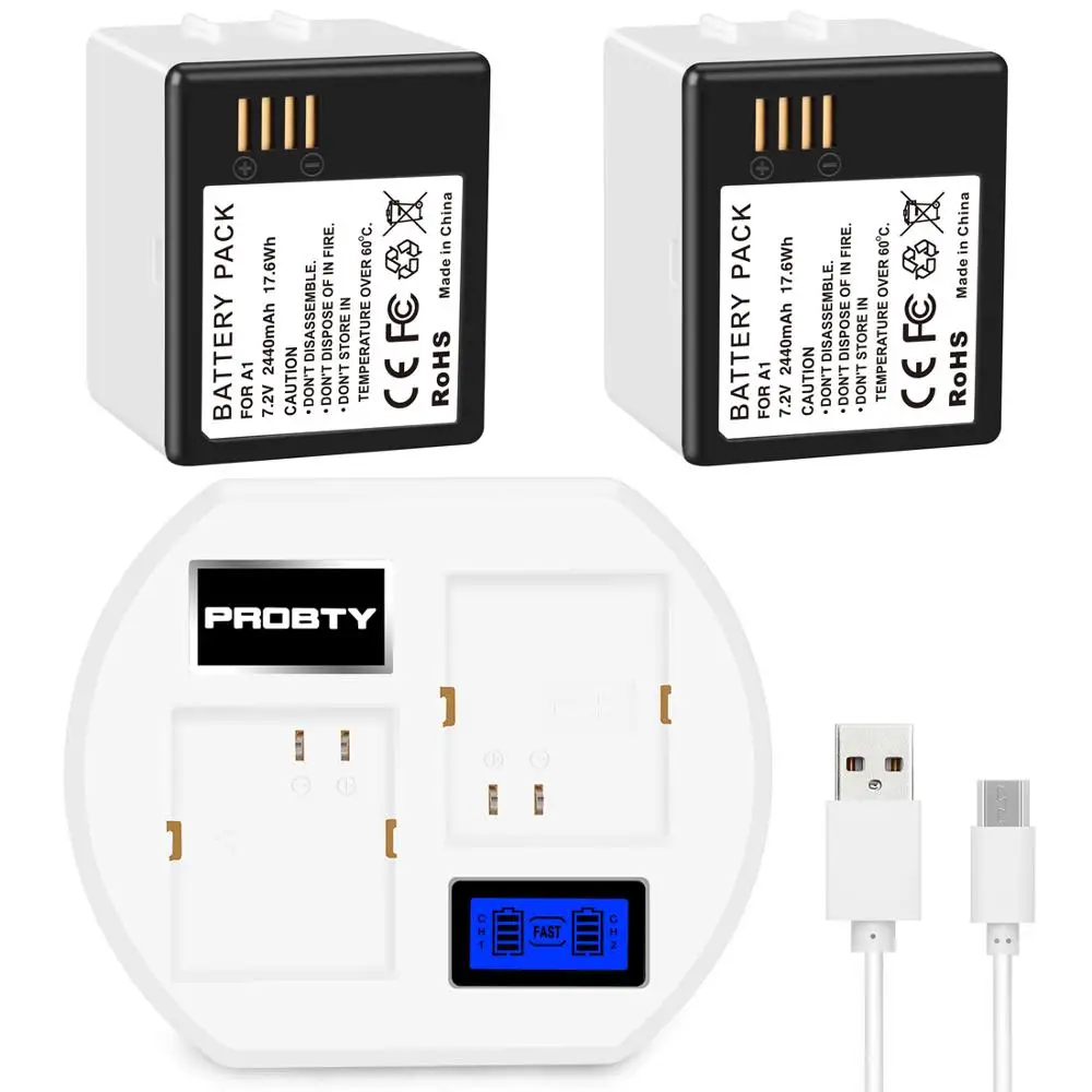 2BatteryWithCharger 7,2 в 2440 мАч для Netgear Arlo Pro литий-ионный аккумулятор+ зарядное устройство с ЖК-дисплеем зарядка, замена - Цвет: 2BatteryWithCharger