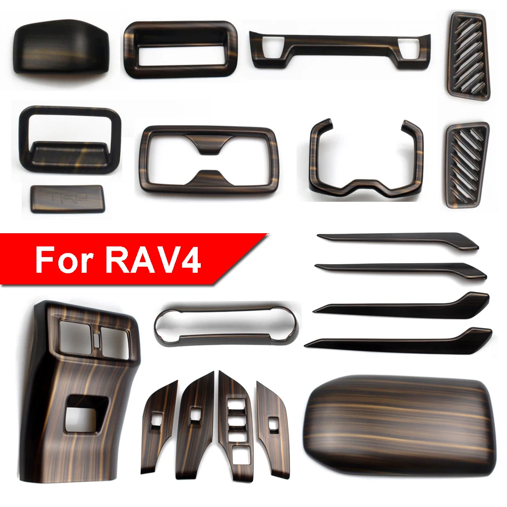 Cubierta Reposabrazos Mate Grano Madera Para Toyota RAV4 2006-2012 | RYJOXZS 4 Piezas