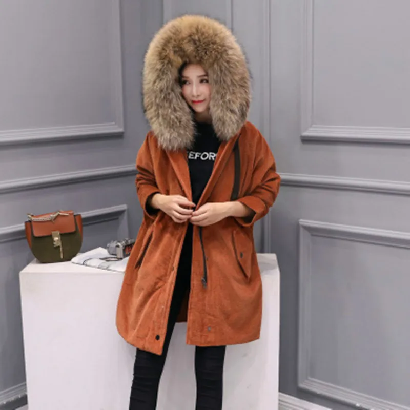 Tcyeek/Зимний женский пуховик+ большой енот мех с капюшоном корейский 90% утиный пух пальто Женская куртка Hiver Casaco LW1279