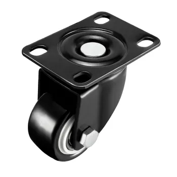 

uxcell Fixed Casters 1.5 Inch PU Top Plate Mounted Rigid Caster Wheel 1.5in Swivel no Brak