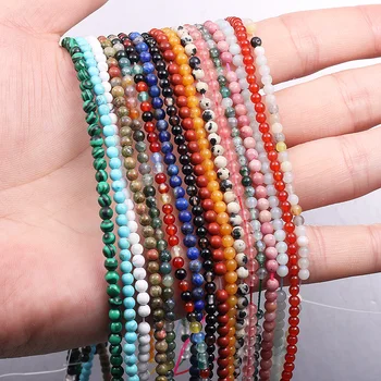 

Natural Stone Beads Round Semi-precious Loose Beads For DIY Necklace Bracelet Earrings Handiwork Craft Jewelry Accessory Making