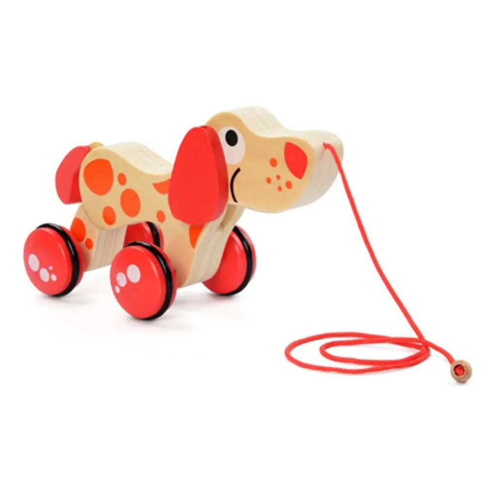 

Children's Educational Toys Wooden Wooden Animal Trailer Toy Children Cartoon Toy Cartoon Animal Tractor