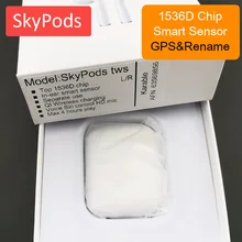Беспроводные Bluetooth наушники SkyPods Tws Air 2 с gps, умные сенсорные наушники с супер басами 1536D чип PK i5000 i50000 i9000 TWS