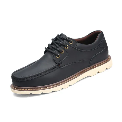 

New Arrival Genuine Leather Men Casual Shoes Fashion Top Quality Driving Moccasins Lace-Up Men Working Shoes