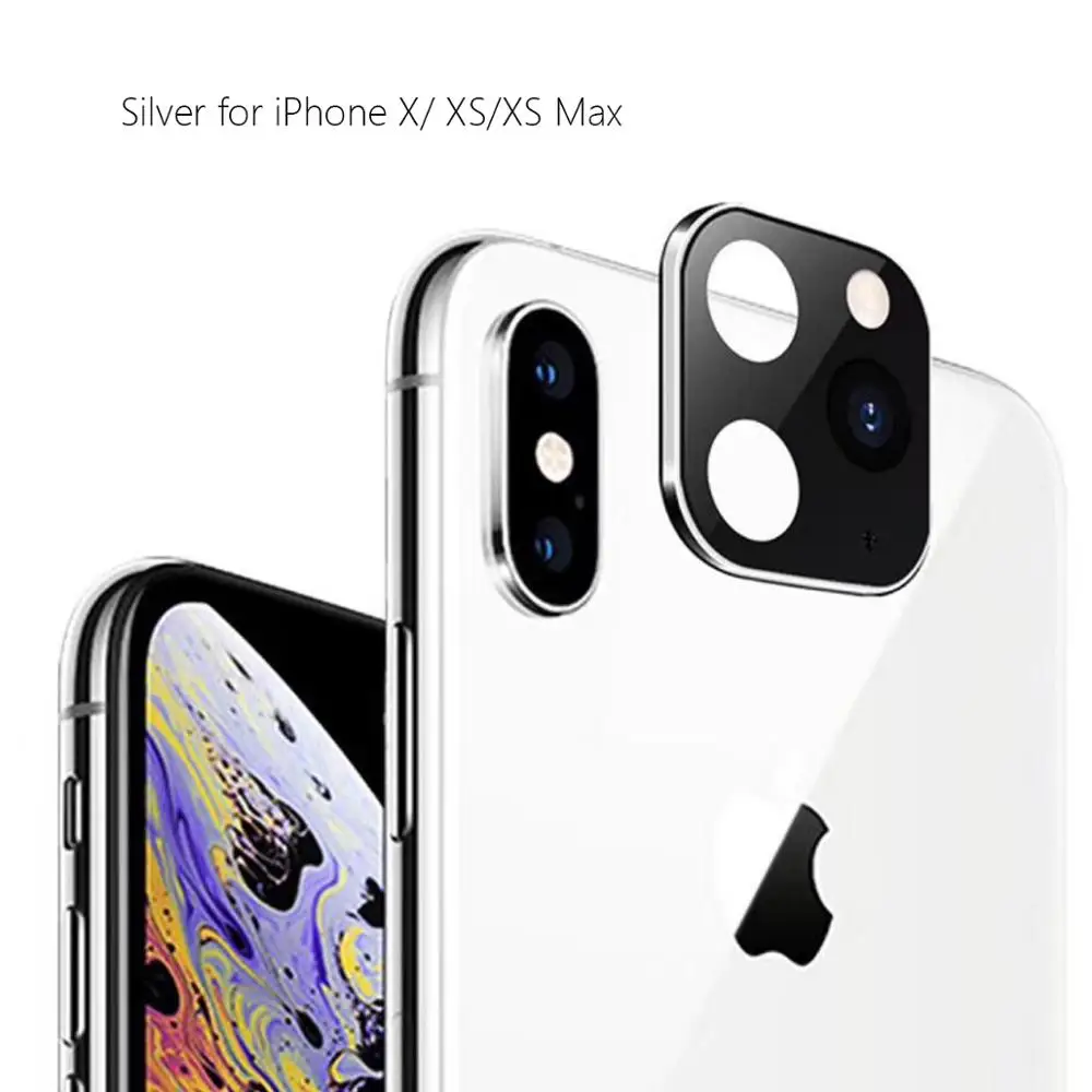 Задняя Защитная пленка для объектива камеры для телефона X XS Max выглядит как 11 Pro поддельная наклейка для камеры Htv теплопередача Винил