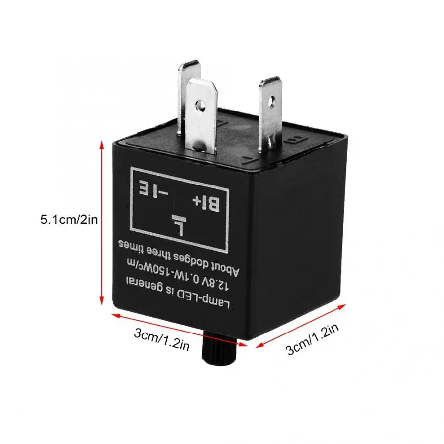 CF13/CF14 LED Turn Signal Flasher Relay - 3 Pin Universal Replacement For Cars & Motorcycles