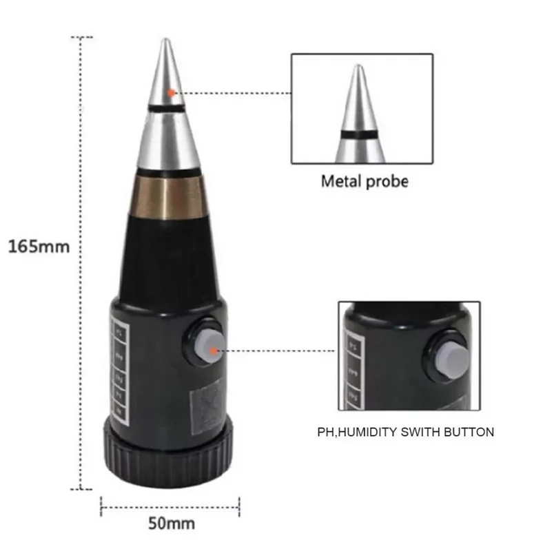 Digital Soil Acidometer PH Meter Tester Tanah Tester Hygrometer Moisture Sensor Instrument 3~8 pH for Garden Plants SDT-60