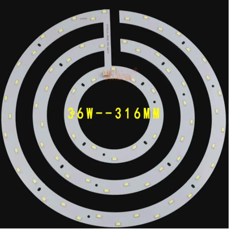 DIY AC220V 110 V, 24 Вт, 36 Вт круглая Светодиодная панель кольцо LED-светильник округлой формы потолочная панель округлая панель для круглых ламп из фибролитов средей плотности