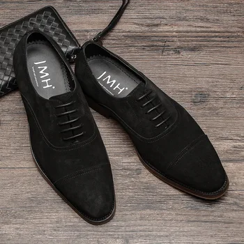 

Fashion Men Shoes Polish Cowhide Formal Wear Leather Shoes Men's Comfortable Zapatos De Hombre Wedding Shoes