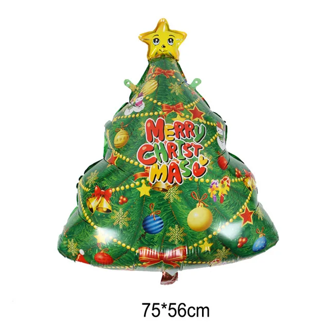 Merry Christmas Снеговик пожилой медведь фольгированные шары зеленая Рождественская елка Baloon deco noel вечерние декоративный воздушный шар Новогоднее украшение - Цвет: 1pc