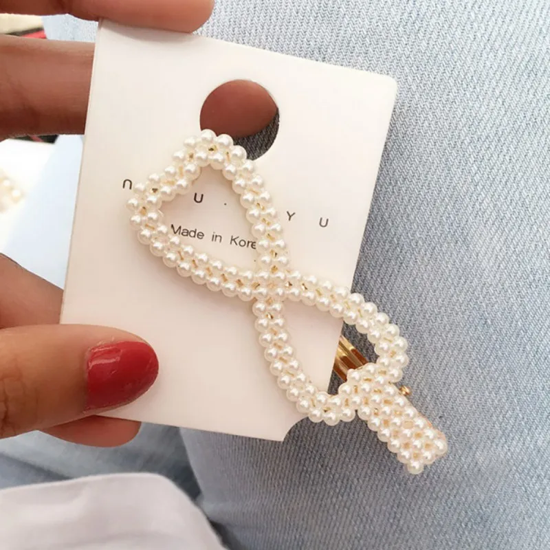 1Set baby Girls Elegant Pearls Hair Clips Sweet Headwear Hair Ornament Hairpins Barrettes Headband Hair Accessories fashion