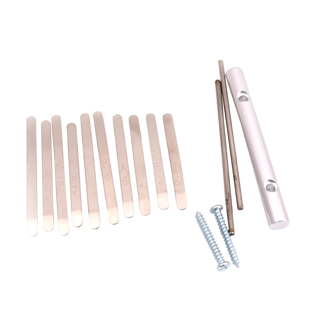 Изысканный 1 пакет стальных ключей планшет для 10 нот калимба Mbira DIY аксессуар