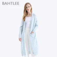 *#Best Price BAHTLEE Autumn Winter Women Mohair Coat Long Sleeves Cardian Sweater Wool Knitted Jumper V-Neck loose *#Best Price BAHTLEE Autumn Winter Women Mohair Coat Long Sleeves Cardian Sweater Wool Knitted Jumper V-Neck loose
