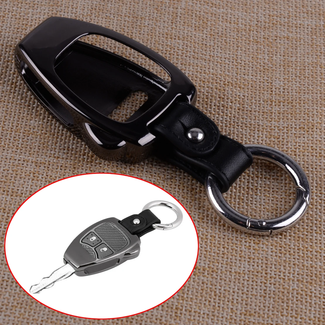 CITALL подходит для Jeep Wrangler Компас Патриот 2011 2012 2013 черный металлический чехол для ключей Чехол Держатель 6,3x4 см