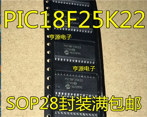 5cps PIC18F25K22-I/SO PIC18F25K22 лапками углублением SOP-28
