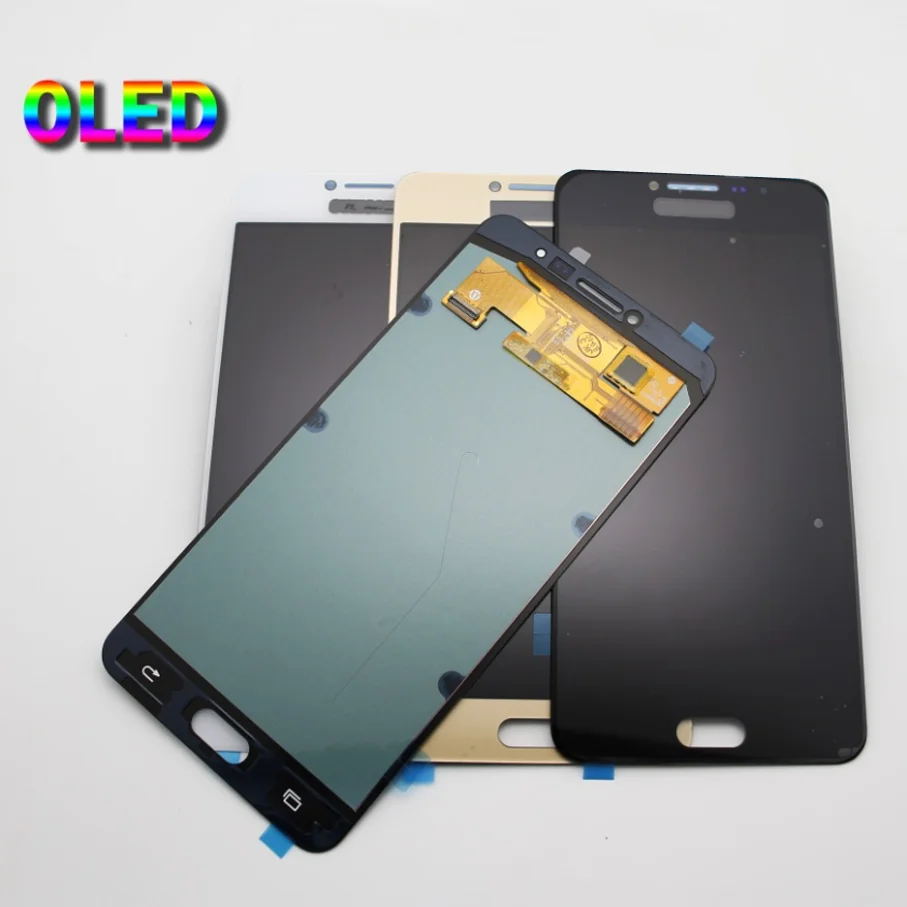 Супер Amoled для samsung Galaxy C7 C7000 ЖК-дисплей кодирующий преобразователь сенсорного экрана в сборе C7000 стекло ЖК-дисплей запасные части