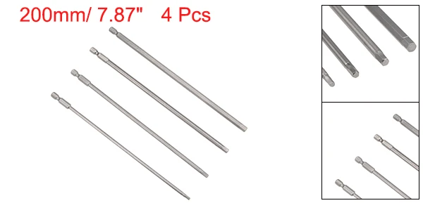 size 10 Uxcell отвертка Philips bits набор контактов для тестирования 10 в 1 1/4 дюйма с шестигранной головкой в британском стиле Системы H5/четырёхъядерный 64-разрядный процессор 5/16 отвертки 50/75/100/150/200 мм легированнаякнопка Сталь - Цвет: size 10