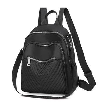 

Women Backpack Casual Rucksack Oxford School Bag Waterproof Zipper Backpacks forTeenage Girls Black Daypacks Student Back pack