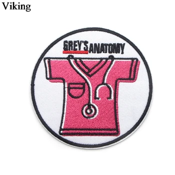 

20pcs/set Greys' Anatomy Patch Iron On Embroidery Patch Diy Applique Clothing Stickers Diy Garment Backpack Accessories G0023