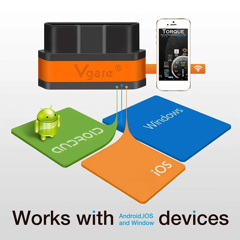 Vgate iCar2 ELM327 obd2 Bluetooth адаптер elm 327 V2.1 obd 2 wifi icar 2 Авто диагностический сканер для android/PC/IOS считыватель кодов