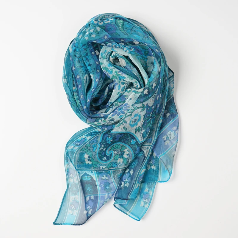 

Women's 100% Pure Silk Thin Soft Long Scarf Shawl Wrap Neckerchief 150x50cm 59"x19" TT016