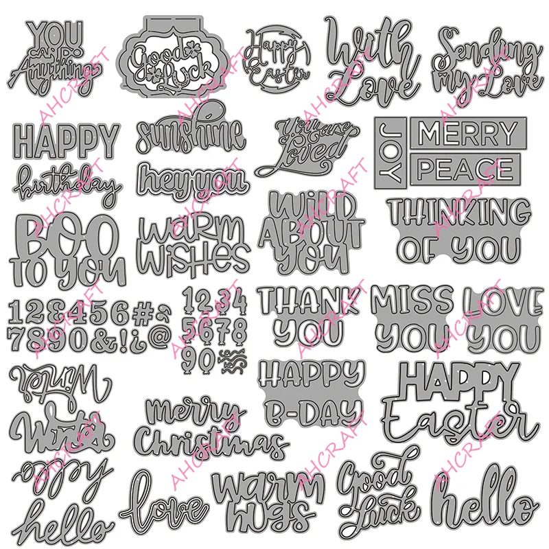 29 шт. комбинированный набор слов металлические режущие штампы для скрапбукинга