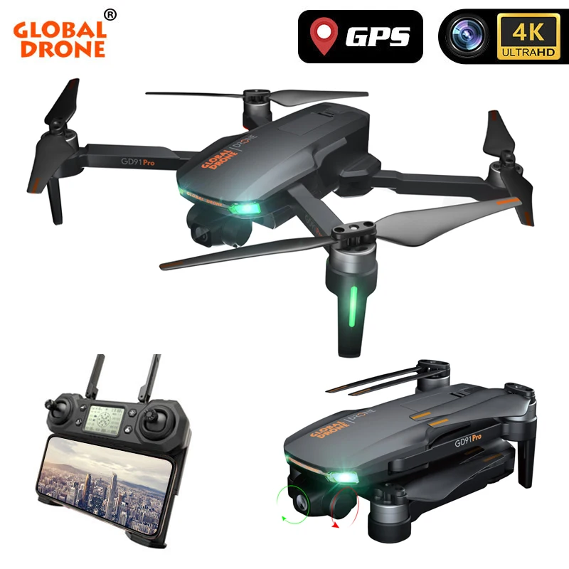 US $131.30 4k Gps Dron Quadrocopter With Hd 2 Axis Servo Gimbal Camera Anti Shake Follow Me Rc Quadcopter Drones Vs K20 F11 Sg906 Pro