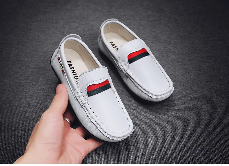 2019 New Autumn Genuine Leather children's Shoes for Boys Mocassins Fashion Kids Shoes For Girls Boys Casual Flat Slip On Loafers (11)