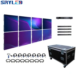2*1m p3.91 led ao ar livre display tela palco casamento aluguer led painel de cor cheia 8 pces 500*500mm fundição gabinete de alumínio