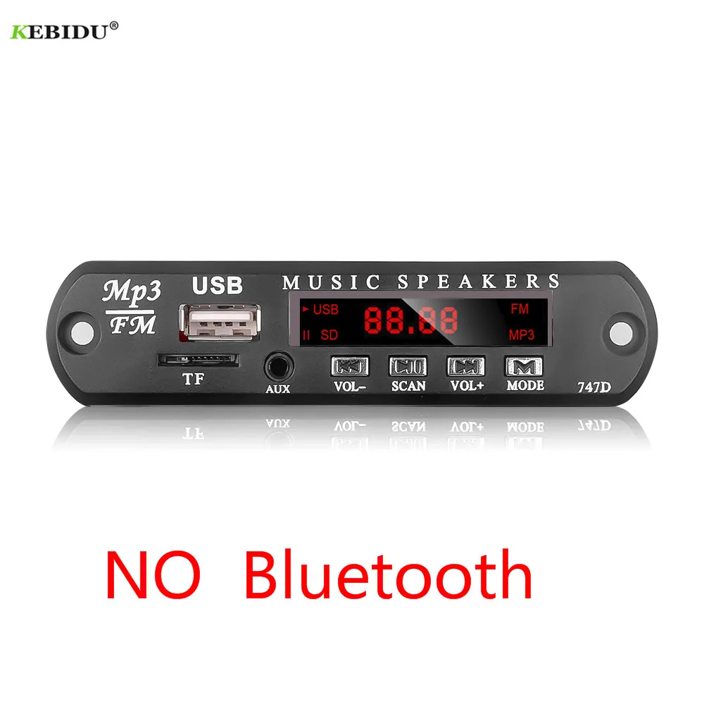 Kebidu 5 в 12 В DC TF FM радио аудио mp3 плеер AUX 3 мм MP3 модуль декодер плата USB Блок питания