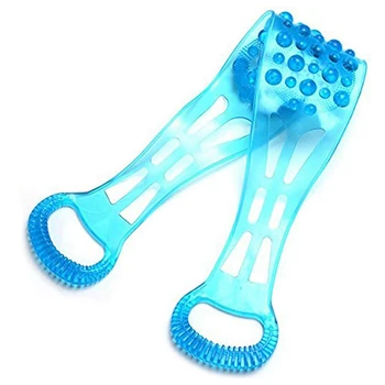 

Blue Silicone Dual Sided Back Scrubber Double Chopping Belt Scrubber Body Brush Cleaning Tools Massage Brush Washer Bath Bombs