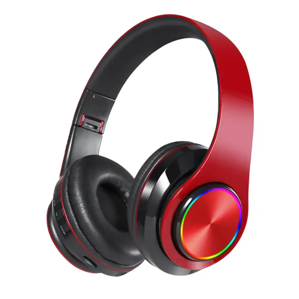 Red TWS Bluetooth 5,0 HiFi гарнитура портативные беспроводные наушники легкие складные наушники 3D стерео гарнитура игровые спортивные наушники - Цвет: Red