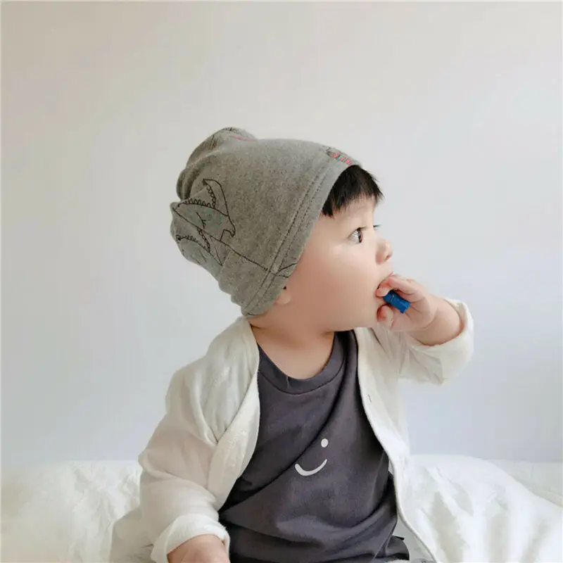 Baby Kids Girl Boy Hat or Scarf Newborn Toddler O Shawl Neckerchief Beanie Cap Cute Cartoon Printing Pink Black Red