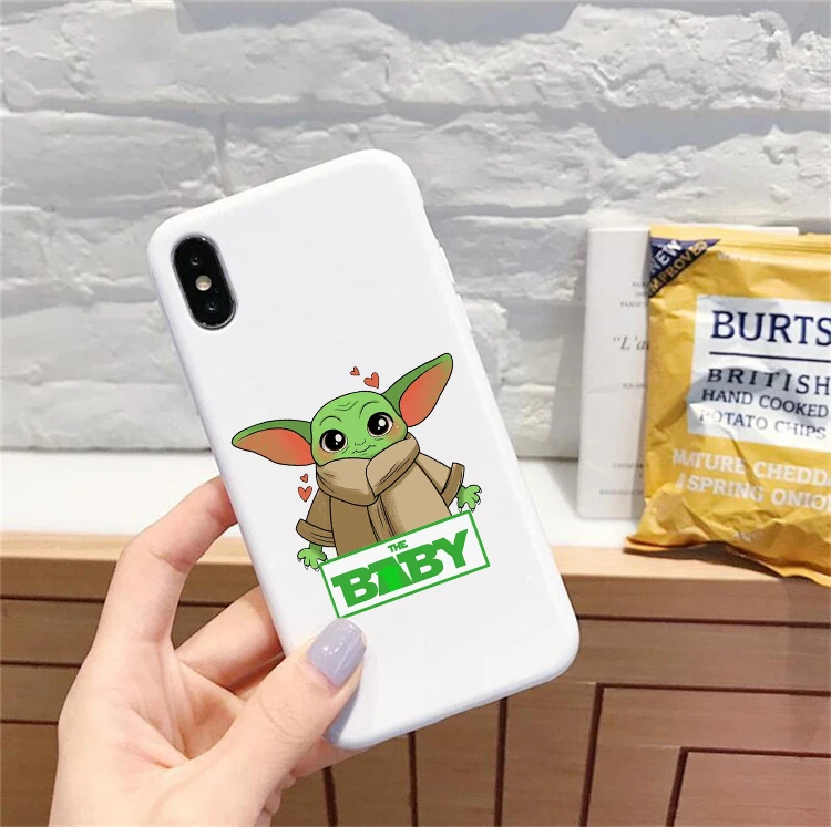 Baby yoda meme милый и забавный Стич Мягкий силиконовый чехол для телефона для iphone 6/6s, 7/8/7 Plus/8 Plus, X, XS, XR, XSMax 11 Pro - Цвет: BHSR-24321