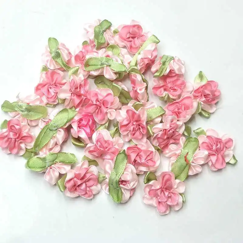 30 шт. декоративная лента с цветами и листьями|ribbon flowers appliques|apparel sewingflower flower |