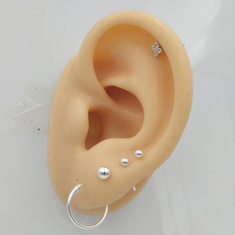 5 шт./компл. фотометрические серебряные серьги с маленькими фотоэлементами