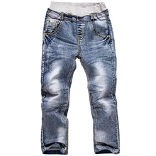 Специальное предложение; осенние детские красивые джинсы в Корейском стиле; мягкие хлопковые Стрейчевые брюки