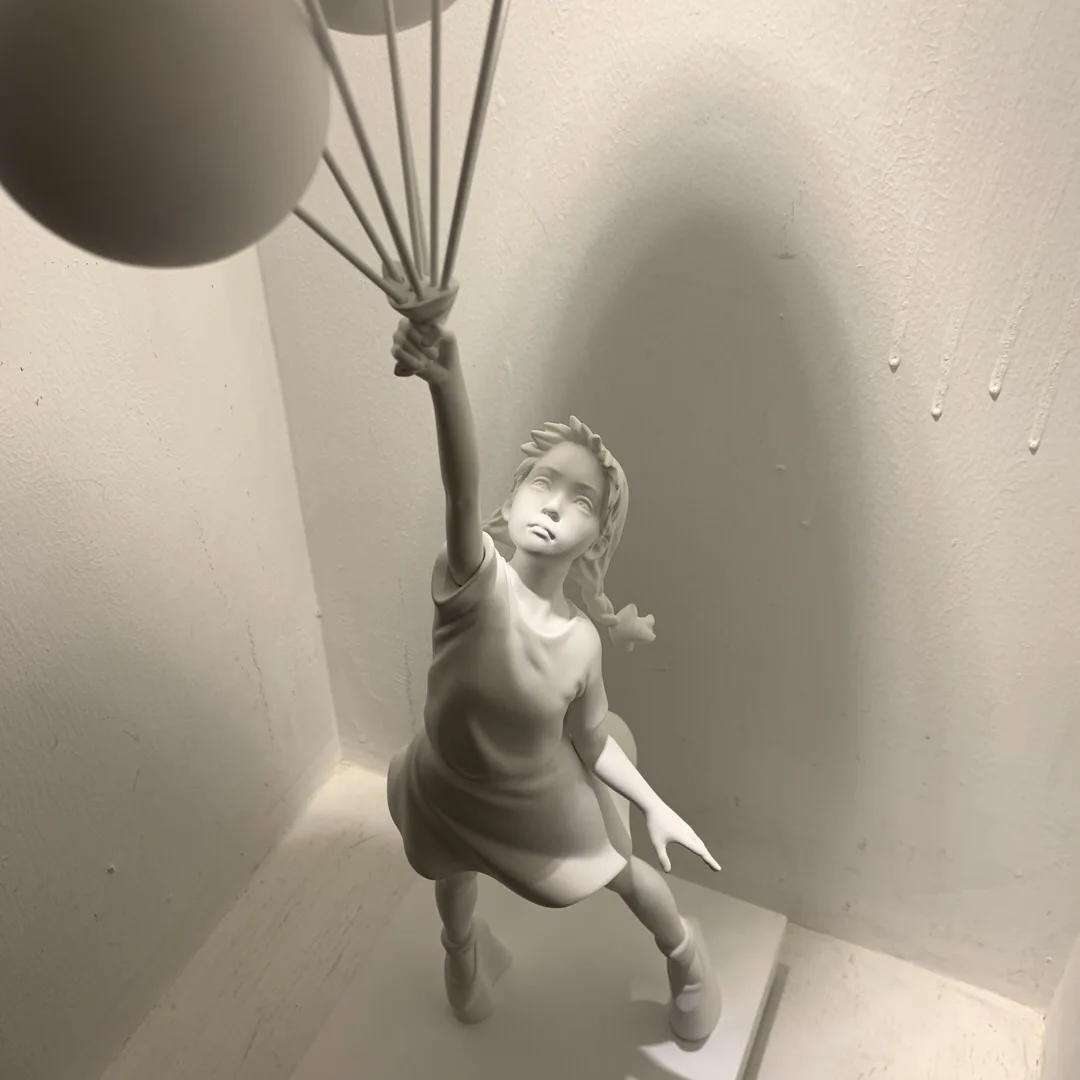 US $186.37 Balloon Girl Statues Flying Balloons Girl Art Sculpture abstract modern Resin Craft home decor nordic Home Decoration Gift