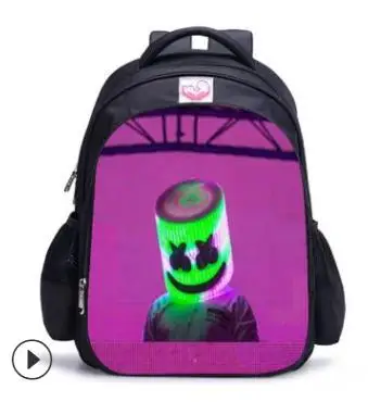 Модная милая детская школьная сумка, популярный рюкзак DJ Marshmello, школьные подарки для учеников начальной и средней школы - Color: picture color