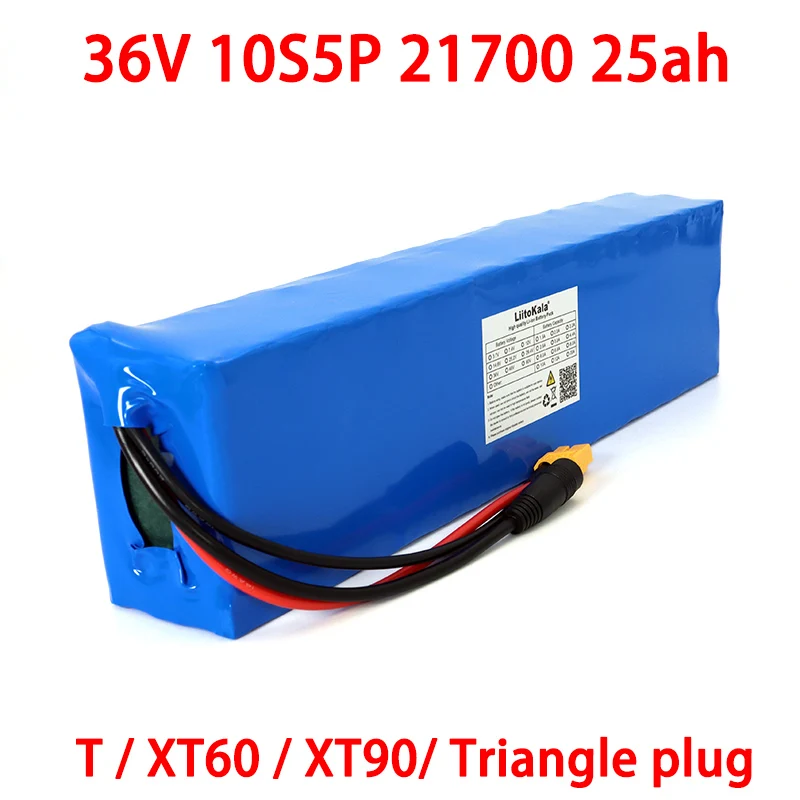 36V 25ah 21700 10S5P 500W Battery Electric Bike 42V Lithium ion Pack with 30A BMS Protection XT60/XT90/Triangle /T plug | Электроника