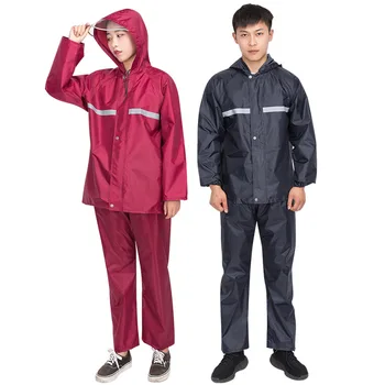 

Outdoors Adult Waterproof Pants Raincoat Women Adult Electric Motorcycle Jacket Rain Coat Men Impermeables Rain Suit BW50YY