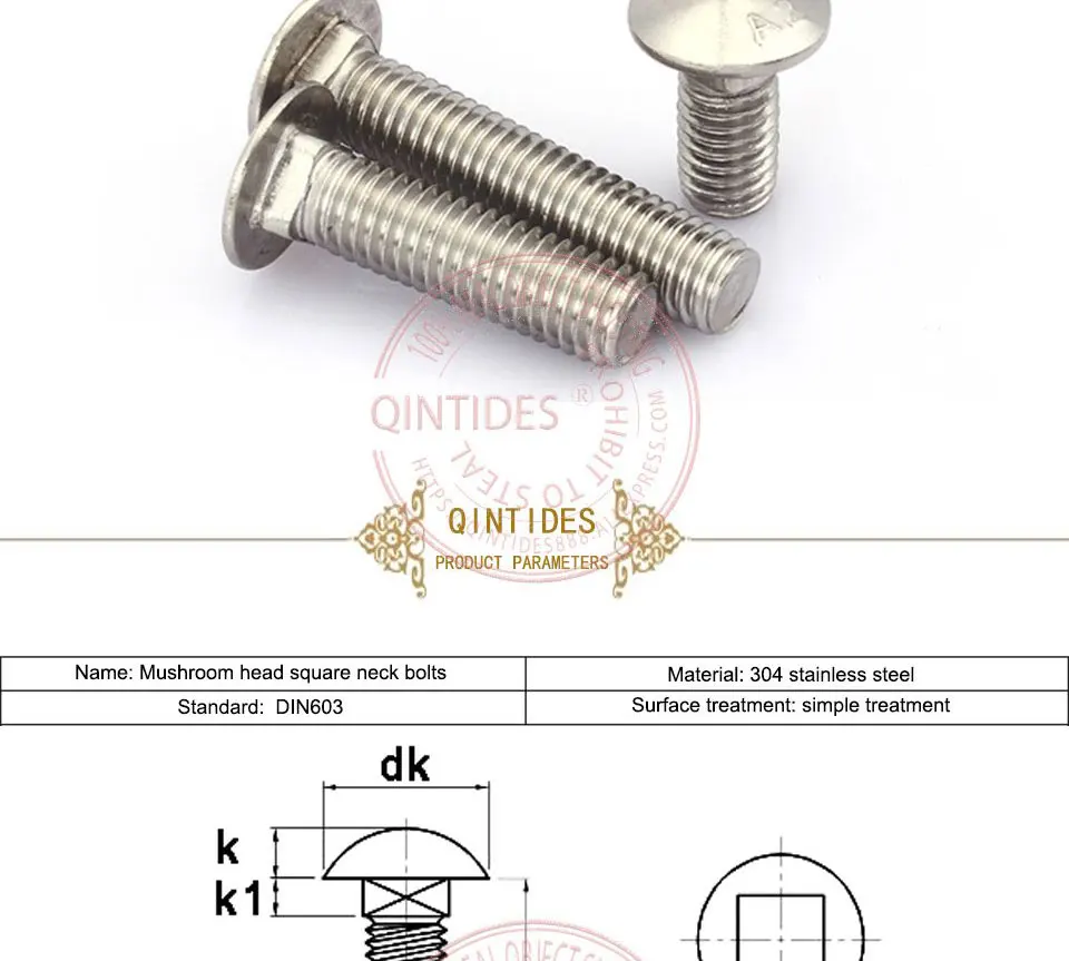 M6 M8 M10 M12 Cup Head Square Neck Bolts With Large Head 304 Stainless Steel Mshroom Head Square Neck Bolts M10x25-4pcs M6 M8 M10 M12 Cup Head Square Neck Bolts With Large Head 304 Stainless Steel Mshroom Head Square Neck Bolts M10x25-4pcs
