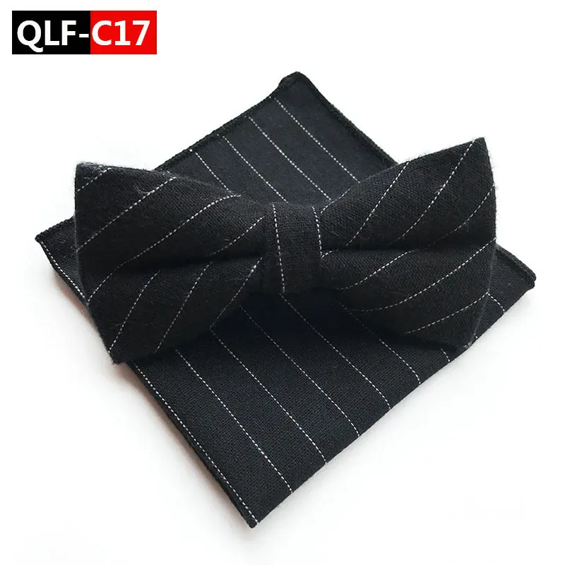 Ties Set Мужской Жаккардовый Полосатый Цветочный хлопковый галстук-бабочка винтажный Свадебный галстук-бабочка Карманный платок носовой платок - Цвет: Ties Set