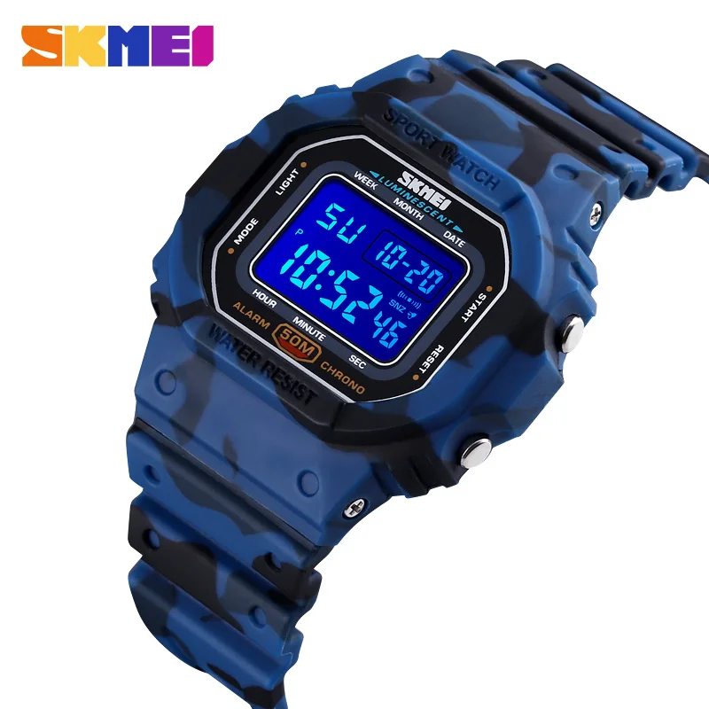 

SKMEI Outdoor Military Cowboy Men's Watches Luminous Stopwatch 50M Waterproof Sports Male Wrist Watch relojes Digital Clock 1608