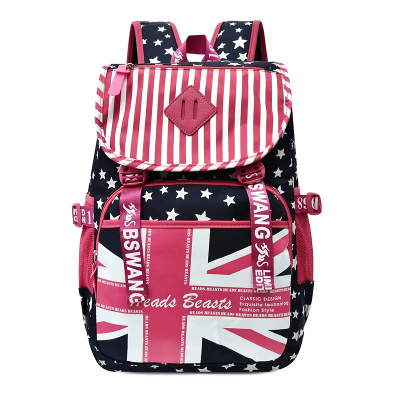 

Trend Stripes Multi-functional Backpack Little Star Wear-Resistant Korean-style Backpack Creative Cool Students Shoulder