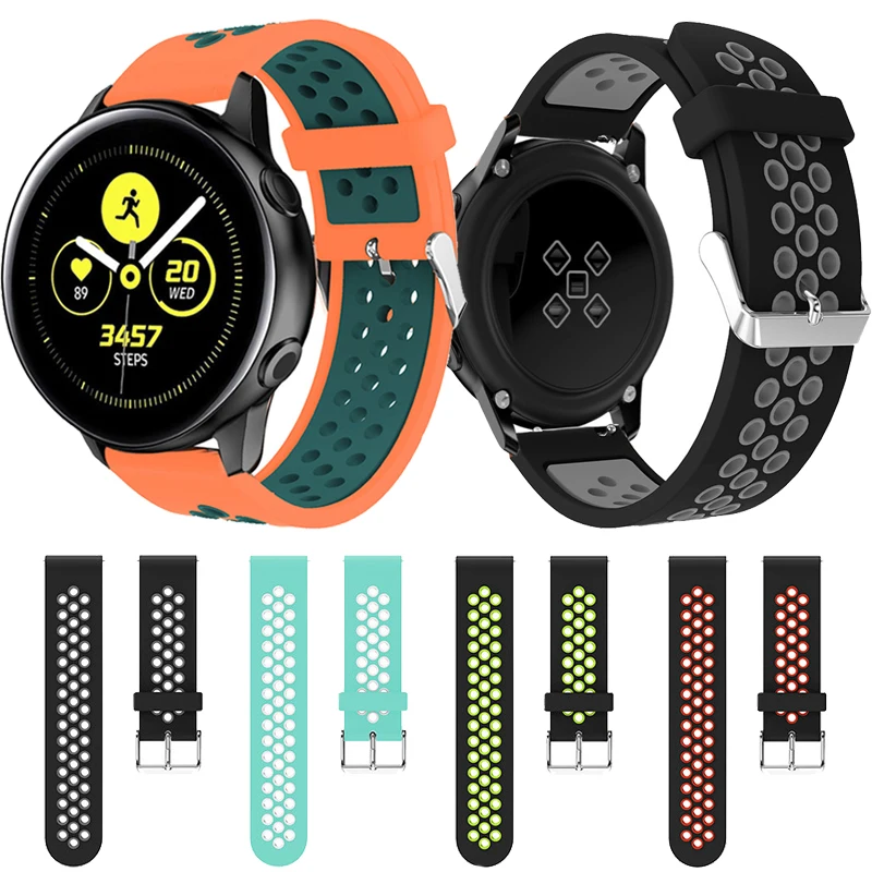 20 22 мм ремешок для часов samsung gear sport s3 S2 frontier galaxy watch 46 42 huawei GT 2 Браслет amazfit gtr умные