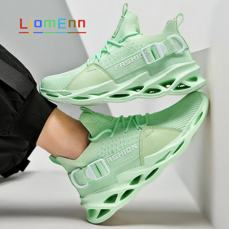Black Sneaker Sport-Shoes Vulcanize Tennis Yellow White Green Large-Size Summer 46 Men