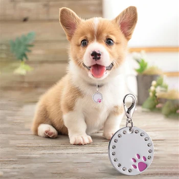 

1pc Personalized Cat Dog ID Tag Free Engraving For Doggie Collar Pet Charm Name Pendant Necklace Puppy Accessory