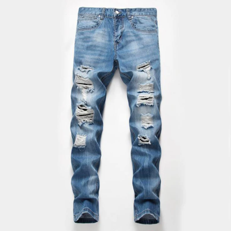 New Fashion Spring Autumn jean homme High Quality Men Casual Jeans Straight Denim Pants Male Ripped Skinny Jeans Plus Size 40