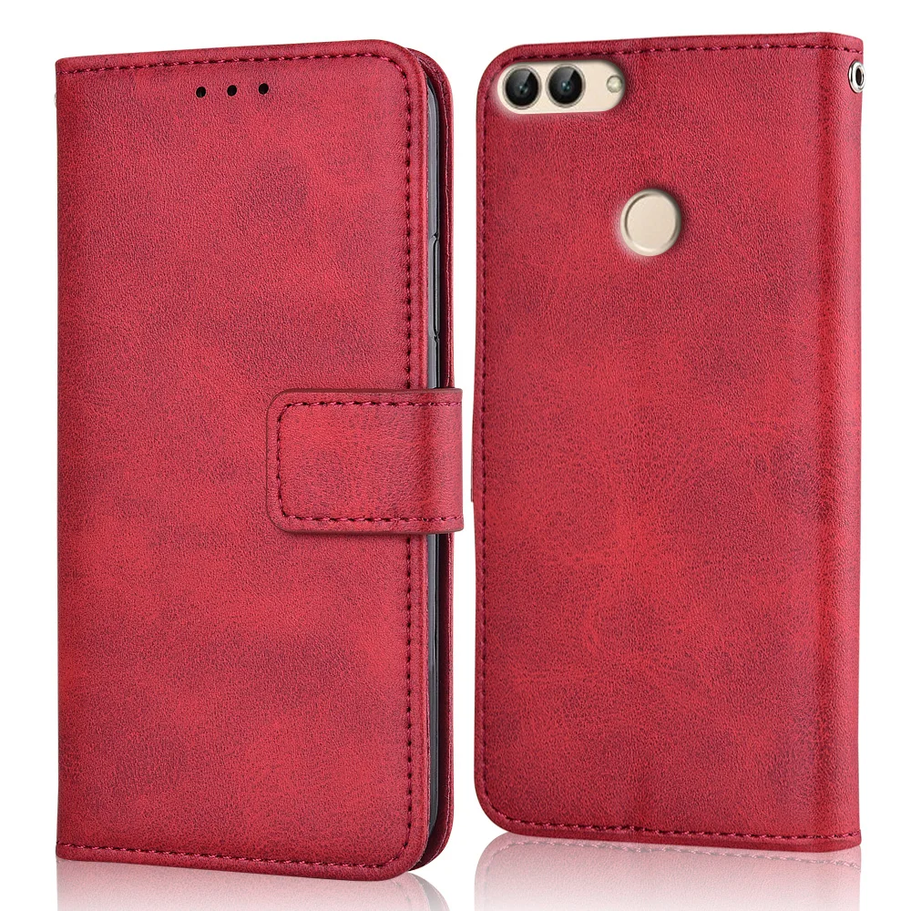 niu-Red Для huawei P Smart FIG-LX1 чехол для On P Smart Coque матовый Kickstand кошелек чехол для huawei P Smart Book откидная крышка - Цвет: niu-Red
